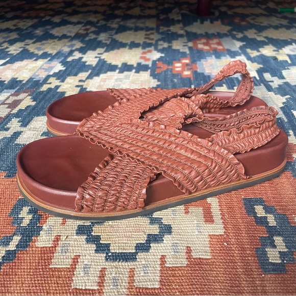 Rag and Bone Bailey Sandal Redwood Leather Strappy Slingback Sandal - Picture 6 of 9